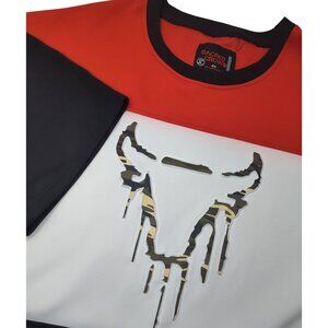 Sacred Crown Legend Bull Graphic Mens T-Shirt Red/White/Black  4X
